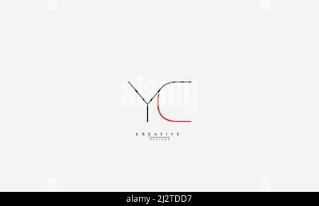 Alphabet letters Initials Monogram logo YC CY Stock Vector