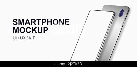 Mobile Phone mockup on isolated background Stock Vector