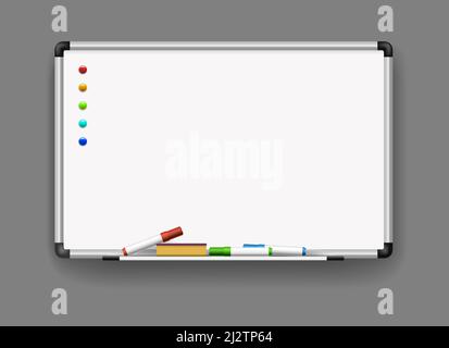 Magnetic whiteboard illustration Stock Vector