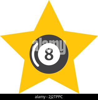Billiard logo vector illustration template Stock Vector
