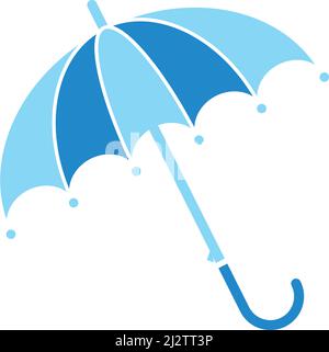Umbrella logo concept vector template Stock Vector