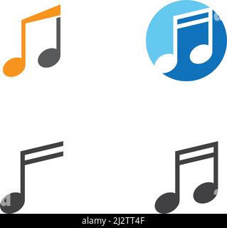 Music note logo Vector template Stock Vector