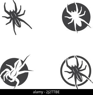 spider ilustration logo vector template Stock Vector