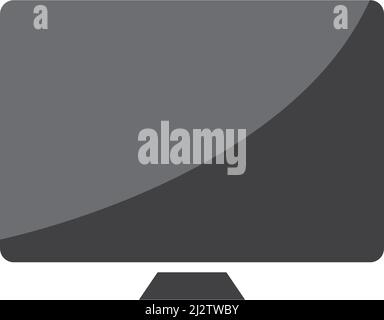 Monitor computer icon vector flat design Stock Vector