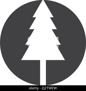 Pine tree logo ilustration vector design Stock Vector