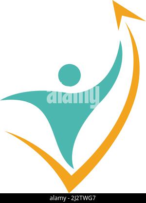 success people logo vector template Stock Vector