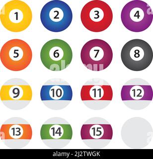 Ball Billiard icon vector illustration template Stock Vector