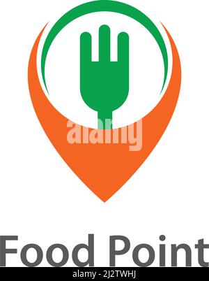 Food point logo vector template Stock Vector