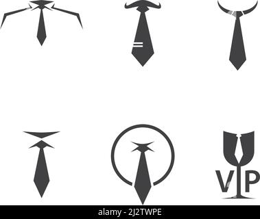 Tie tuxedo logo illustration vector template Stock Vector
