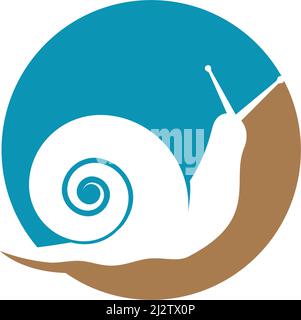 Snail logo illustration vector template Stock Vector