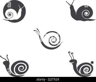 Snail logo illustration vector template Stock Vector