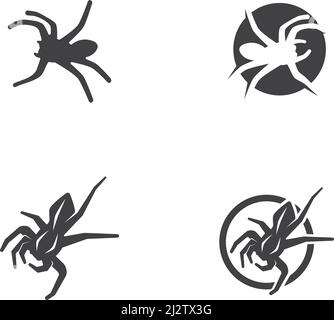 spider ilustration logo vector template Stock Vector