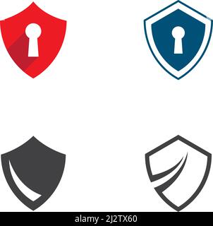 Shield symbol logo icon template vector illustration Stock Vector