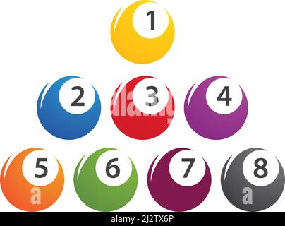 Ball Billiard icon vector illustration template Stock Vector