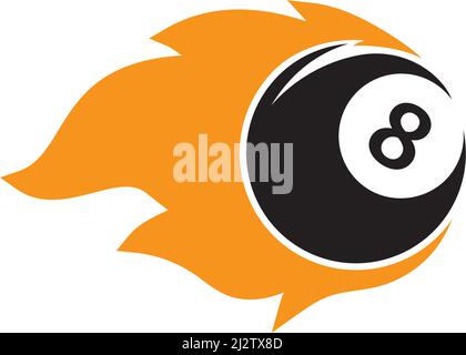 Billiard logo vector illustration template Stock Vector