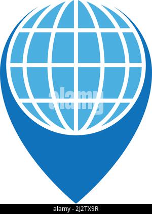 Globe technology ilustration logo icon vector template Stock Vector
