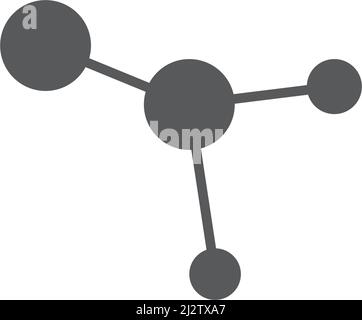 Molecule logo illustration vector template Stock Vector