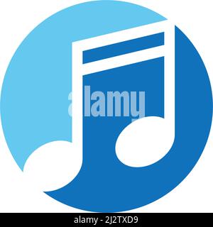 Music note logo Vector template Stock Vector