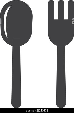 fork and spoon logo vector template Stock Vector