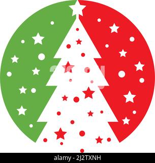 Christmas tree logo ilustration vector design Stock Vector