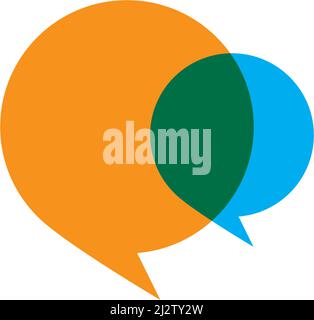 Speech bubble icon Logo template vector illustration Stock Vector