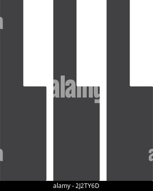 Piano logo icon vector ilustration template Stock Vector