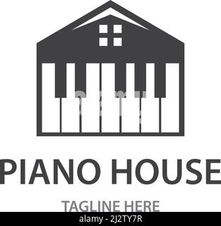 Piano logo icon vector ilustration template Stock Vector Image & Art ...