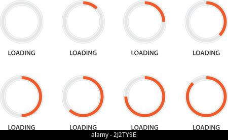 Loading indicator icon vector flat design Stock Vector