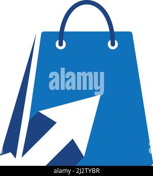 Shopping bag logo vector template Stock Vector