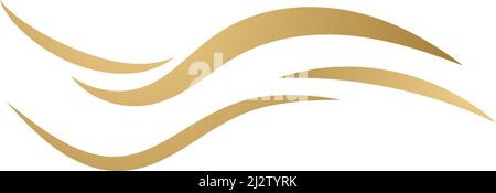 Hair wave logo vector icon template Stock Vector