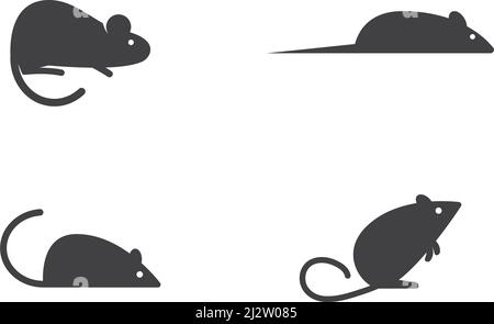 Mouse logo icon Vector illustration design Stock Vector