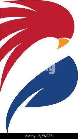 Initial B letter Falcon Eagle Bird Logo Template vector Stock Vector