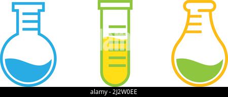 Lab logo vector icon template Stock Vector