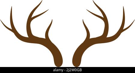 Deer antler ilustration logo vector template Stock Vector