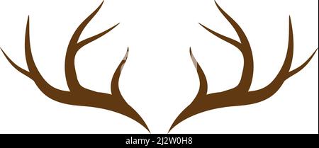 Deer antler ilustration logo vector template Stock Vector