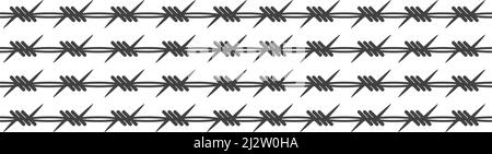 Barbed wire illustration vector flat design Stock Vector