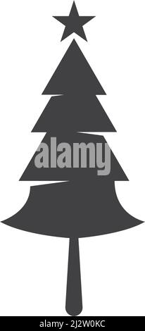 Christmas tree logo ilustration vector design Stock Vector