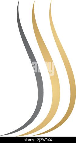 Hair wave logo vector icon template Stock Vector