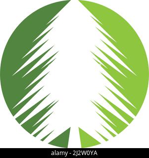 Pine tree logo ilustration vector design Stock Vector