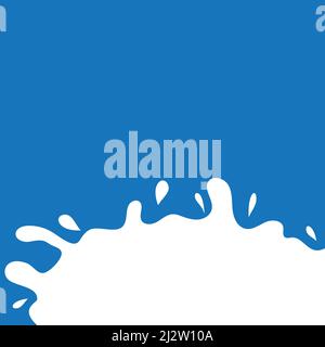 Milk Splash background vector template Stock Vector