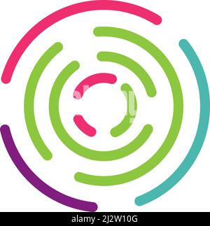 Circular logo  icon vector flat design Stock Vector