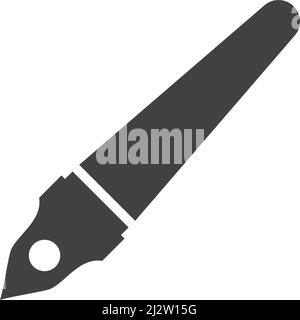 Pen logo illustration vector flat design Stock Vector