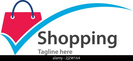 Shopping bag logo vector template Stock Vector