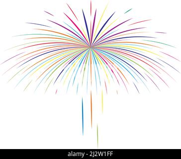 Firework illustration template vector design Stock Vector