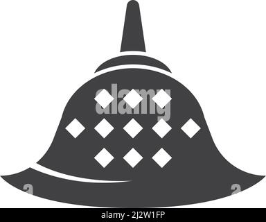 Stupa temple logo flat design vector Stock Vector