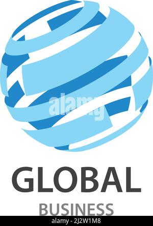 Globe technology ilustration logo vector template Stock Vector