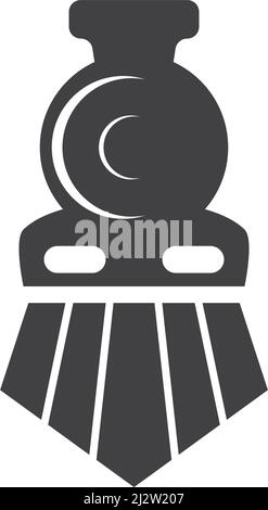 Train illustration logo vector flat design Stock Vector
