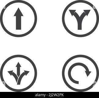 Direction icon vector flat design Stock Vector