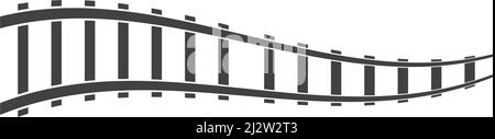 Railway illustration vector flat design Stock Vector