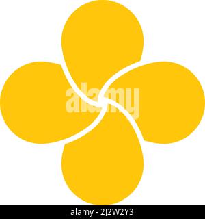 Plumeria flower logo template vector Stock Vector